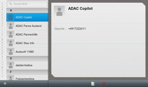 Die Kontakte werden übersichtlich angezeigt. (Screenshot: Michael Wieczorek)